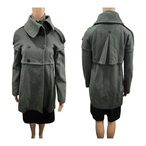 Patrizia Pepe Military-Inspired Double-Breasted Coat Size 4 - Picture 5 of 8